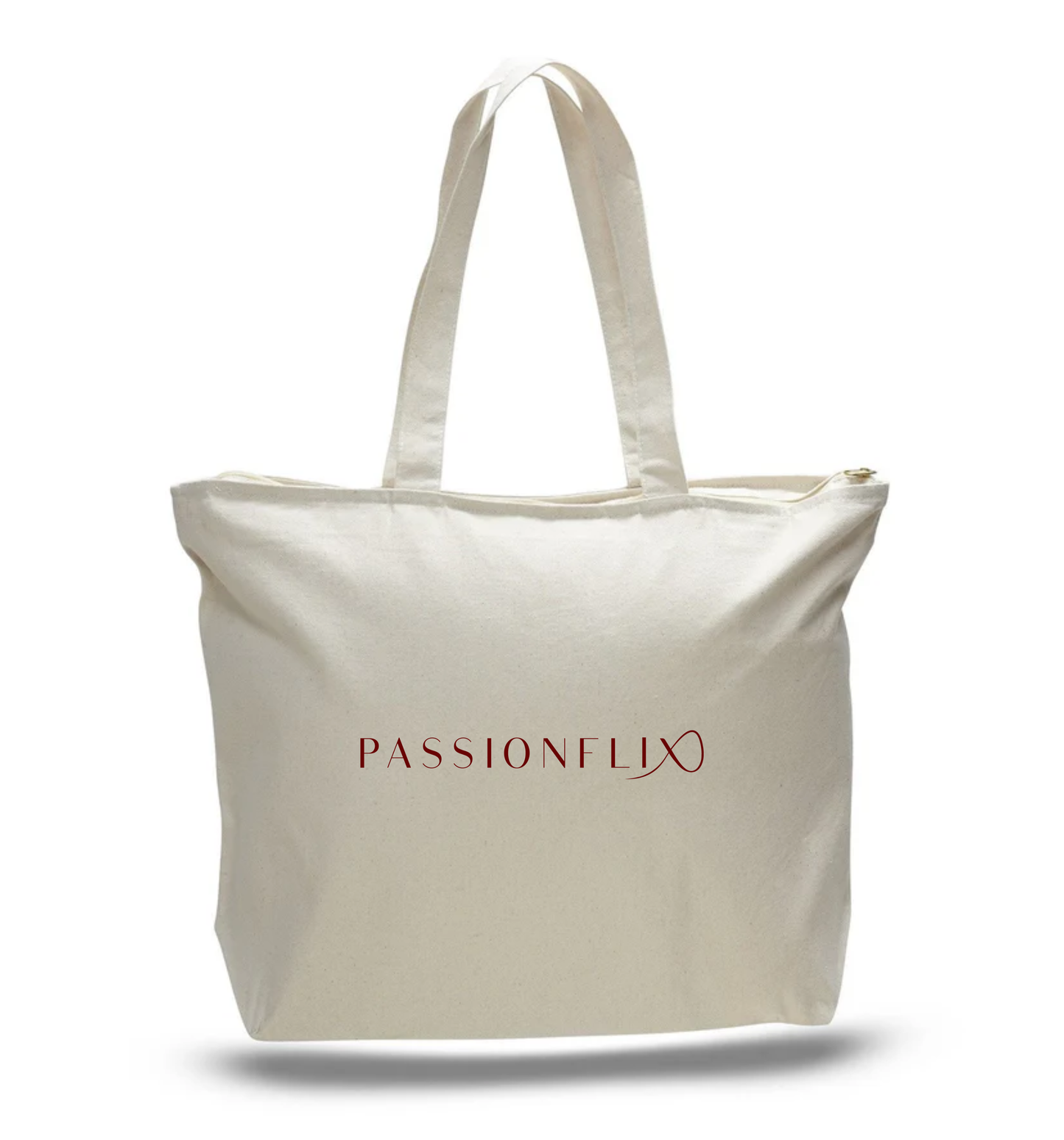 PASSIONFLIX Canvas Zipper Tote Bag