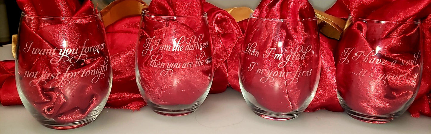 Gabriel's Inferno - Wine Glass Set