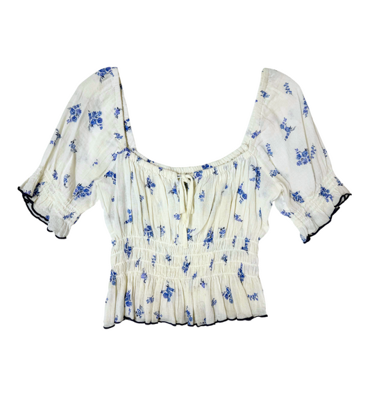 Auction Item #120 - Kate's Blue Flowers Top