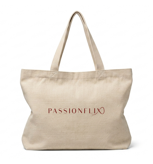 PASSIONFLIX Canvas Zipper Tote Bag