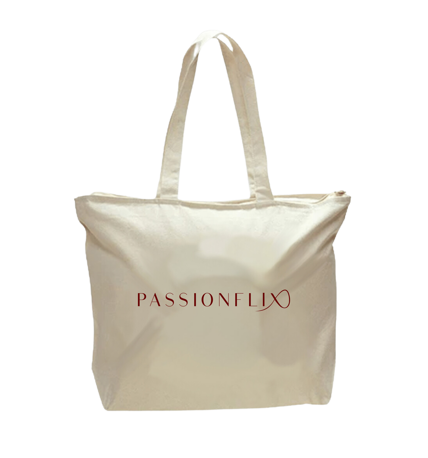 PASSIONFLIX Canvas Zipper Tote Bag